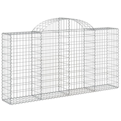 Arched Gabion Baskets 10 pcs 200x30x100/120 cm Galvanised Iron