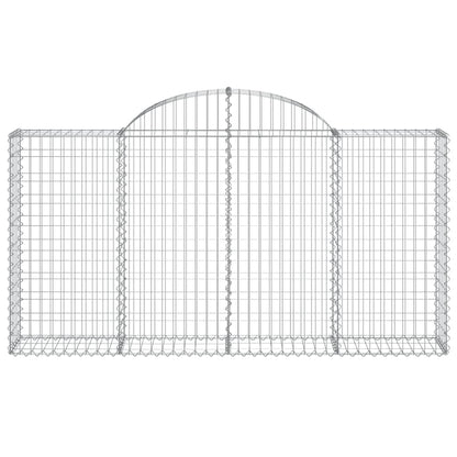 Arched Gabion Baskets 10 pcs 200x30x100/120 cm Galvanised Iron