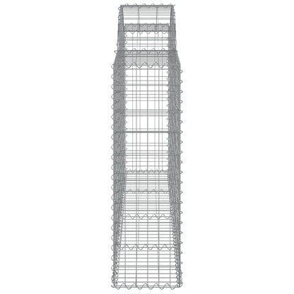 Arched Gabion Baskets 12 pcs 200x30x100/120 cm Galvanised Iron