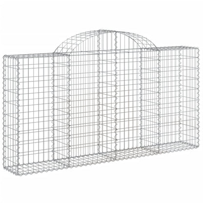 Arched Gabion Baskets 25 pcs 200x30x100/120 cm Galvanised Iron