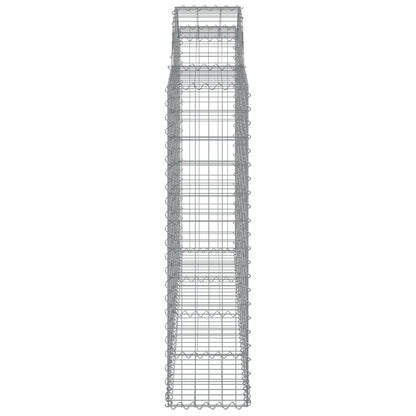 Arched Gabion Baskets 2 pcs 200x30x120/140 cm Galvanised Iron