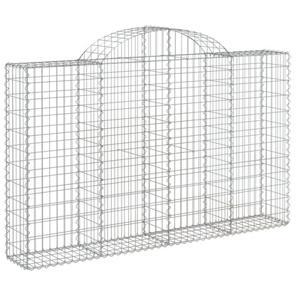 Arched Gabion Baskets 5 pcs 200x30x120/140 cm Galvanised Iron