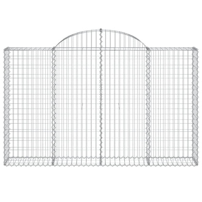 Arched Gabion Baskets 6 pcs 200x30x120/140 cm Galvanised Iron