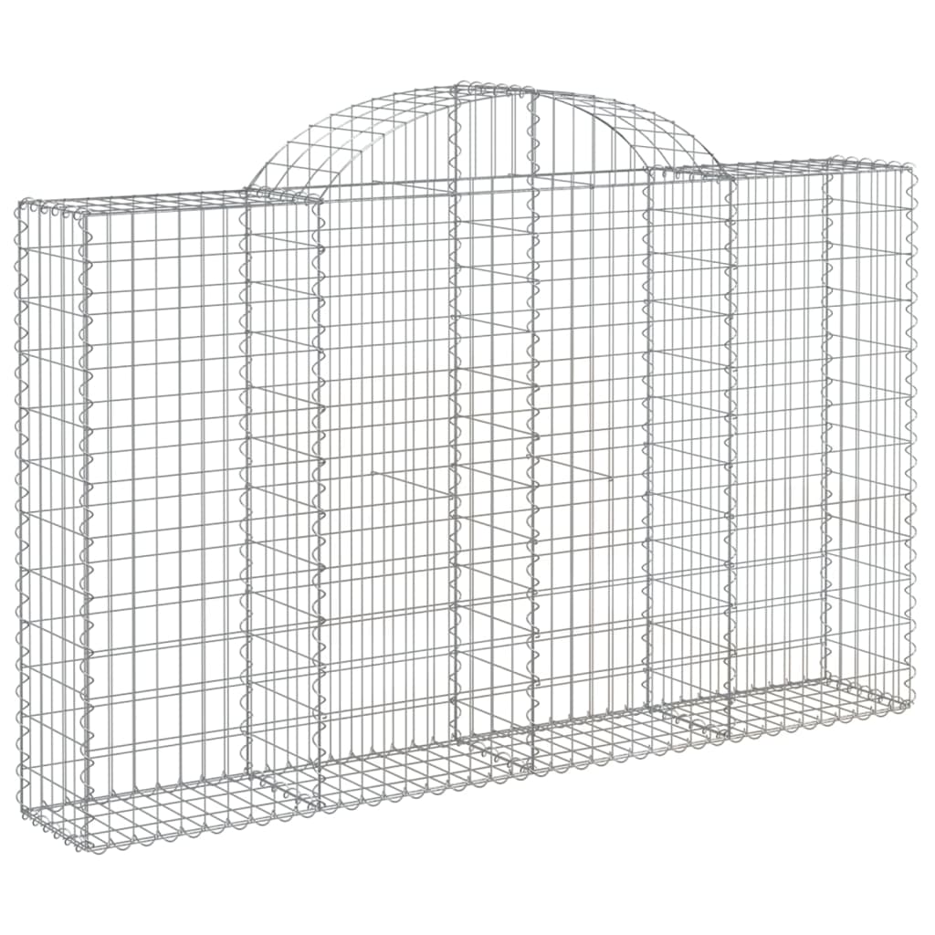 Arched Gabion Baskets 7 pcs 200x30x120/140 cm Galvanised Iron
