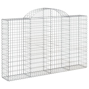 Arched Gabion Baskets 7 pcs 200x30x120/140 cm Galvanised Iron