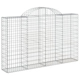 Arched Gabion Baskets 7 pcs 200x30x120/140 cm Galvanised Iron