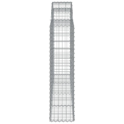 Arched Gabion Baskets 7 pcs 200x30x120/140 cm Galvanised Iron