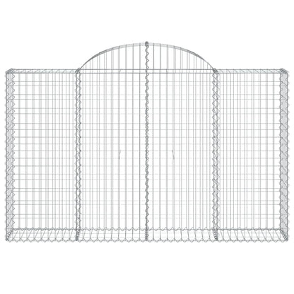 Arched Gabion Baskets 8 pcs 200x30x120/140 cm Galvanised Iron