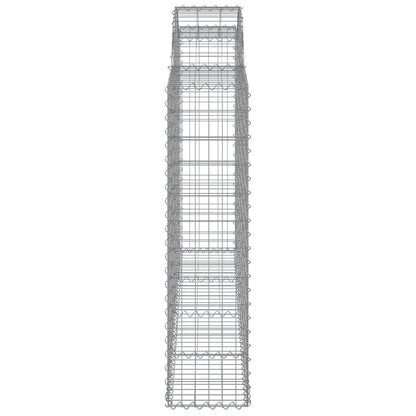 Arched Gabion Baskets 8 pcs 200x30x120/140 cm Galvanised Iron