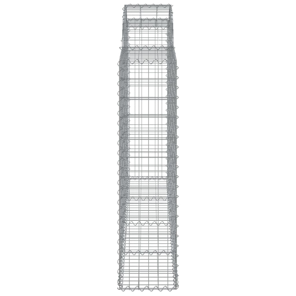 Arched Gabion Baskets 9 pcs 200x30x120/140 cm Galvanised Iron