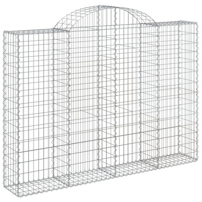 Arched Gabion Baskets 5 pcs 200x30x140/160 cm Galvanised Iron