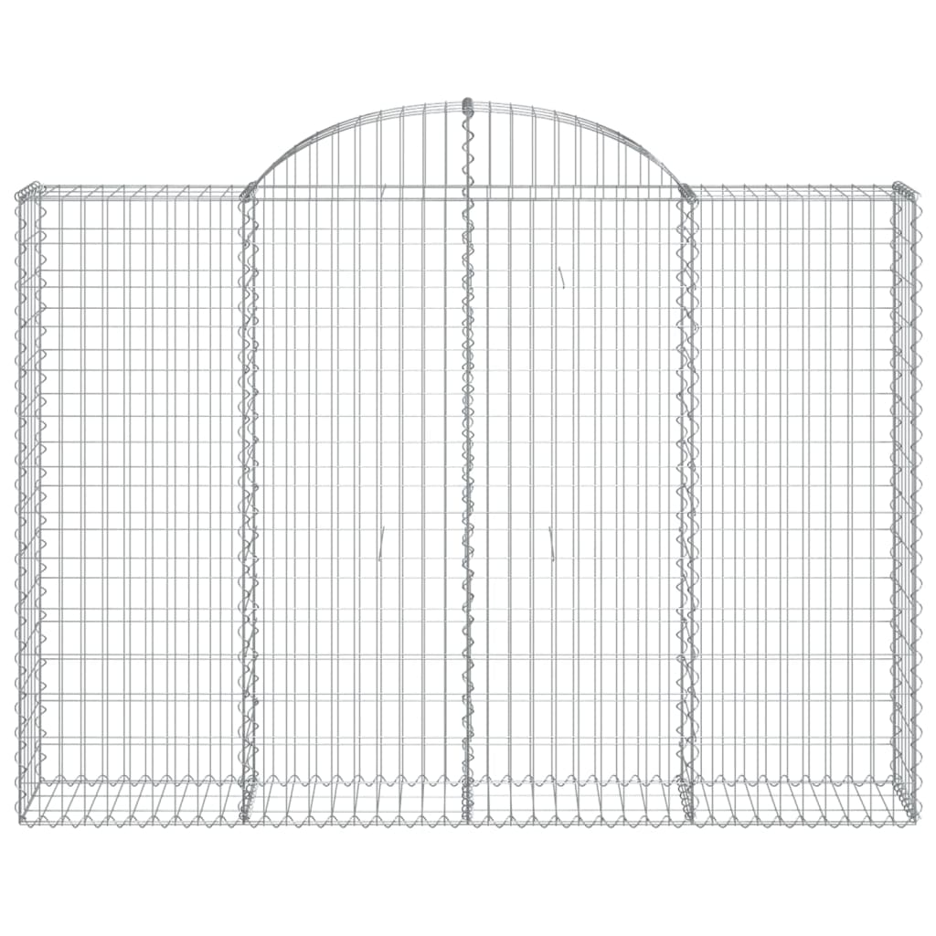 Arched Gabion Baskets 5 pcs 200x30x140/160 cm Galvanised Iron
