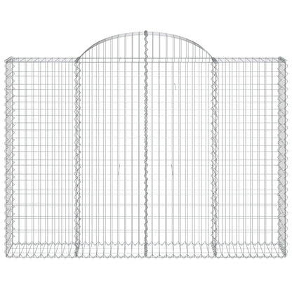 Arched Gabion Baskets 5 pcs 200x30x140/160 cm Galvanised Iron