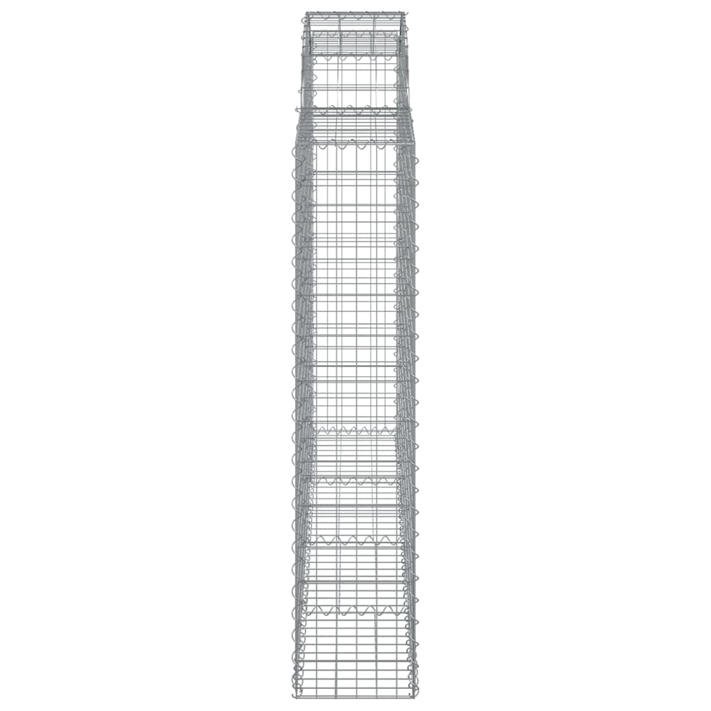 Arched Gabion Baskets 5 pcs 200x30x140/160 cm Galvanised Iron