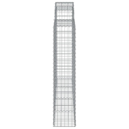 Arched Gabion Baskets 5 pcs 200x30x140/160 cm Galvanised Iron