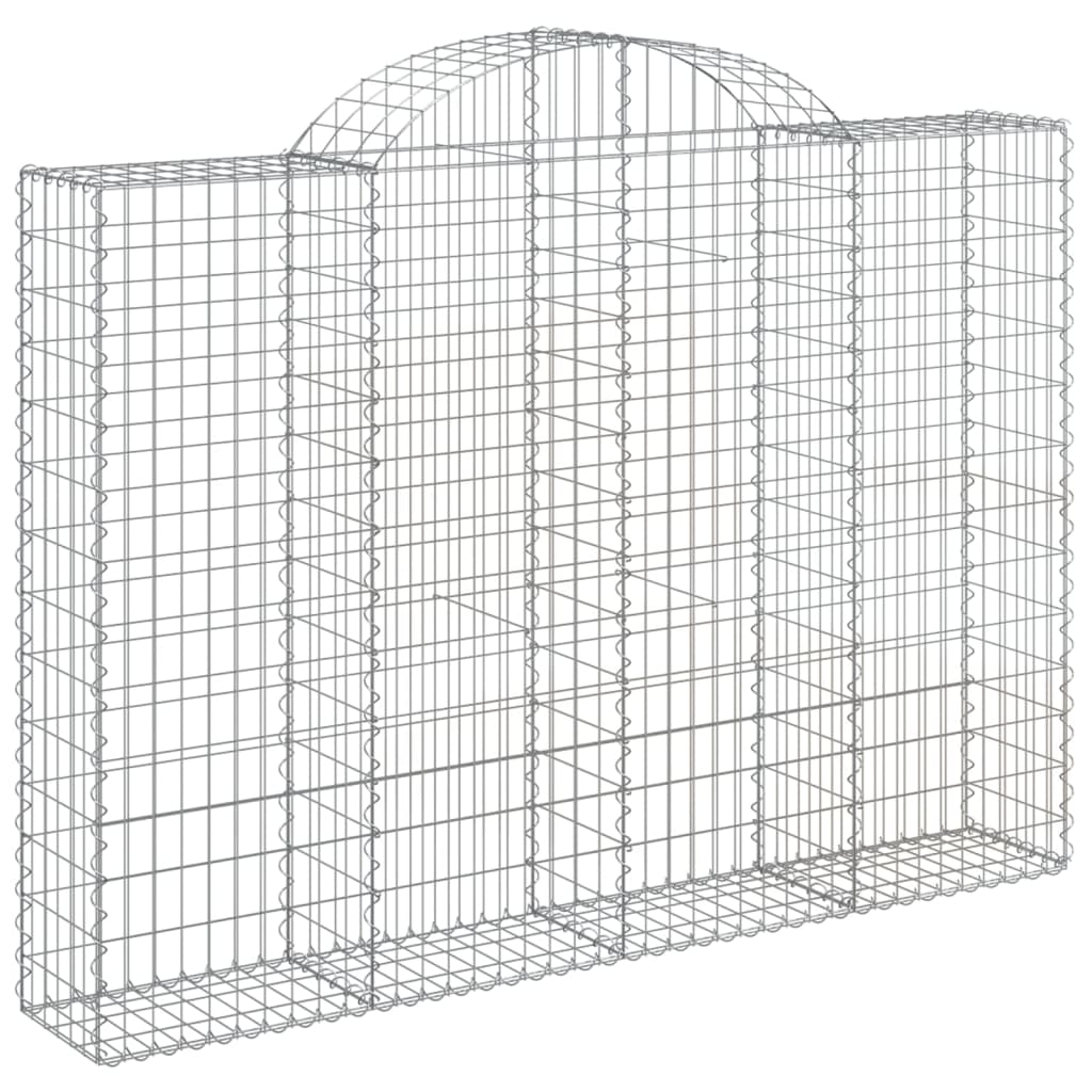 Arched Gabion Baskets 6 pcs 200x30x140/160 cm Galvanised Iron