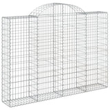 Arched Gabion Baskets 7 pcs 200x30x140/160 cm Galvanised Iron