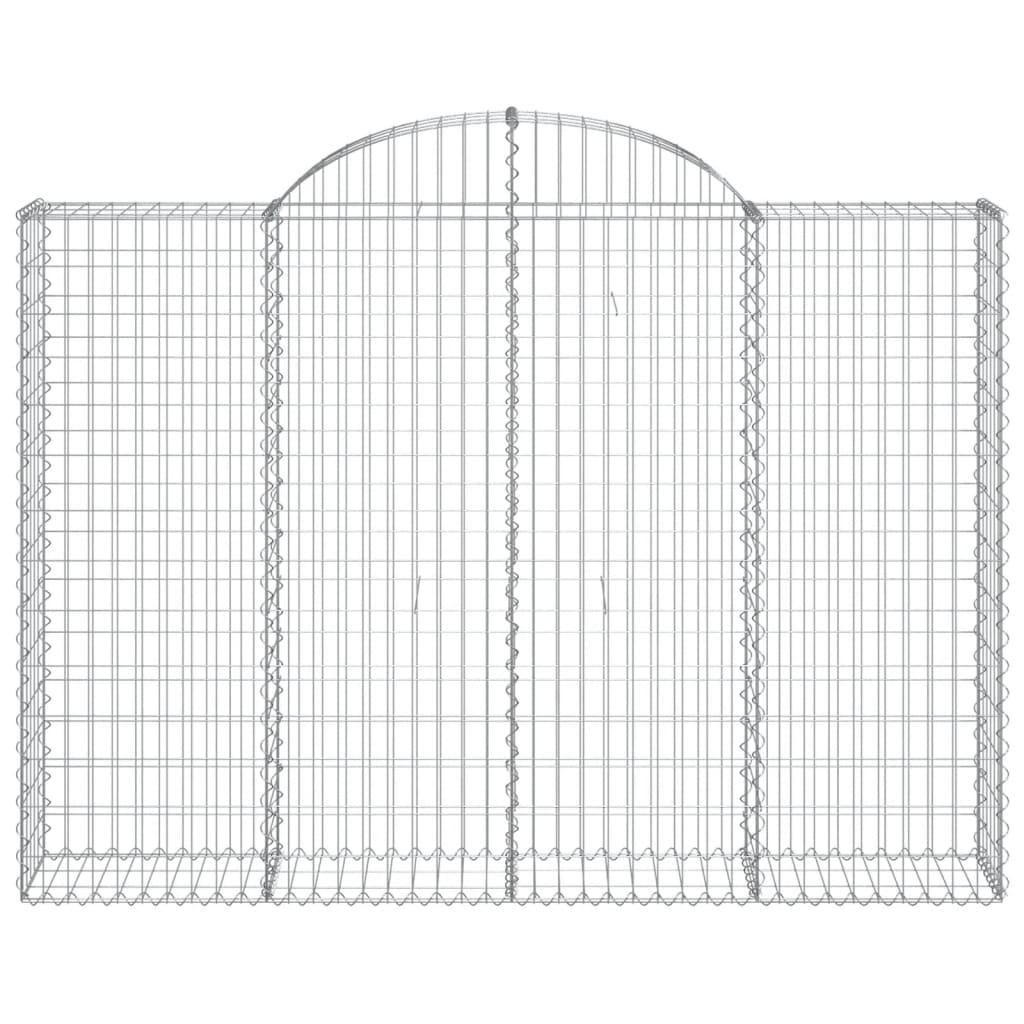 Arched Gabion Baskets 10 pcs 200x30x140/160 cm Galvanised Iron
