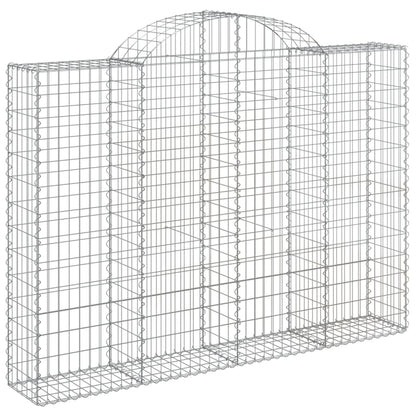 Arched Gabion Baskets 14 pcs 200x30x140/160 cm Galvanised Iron