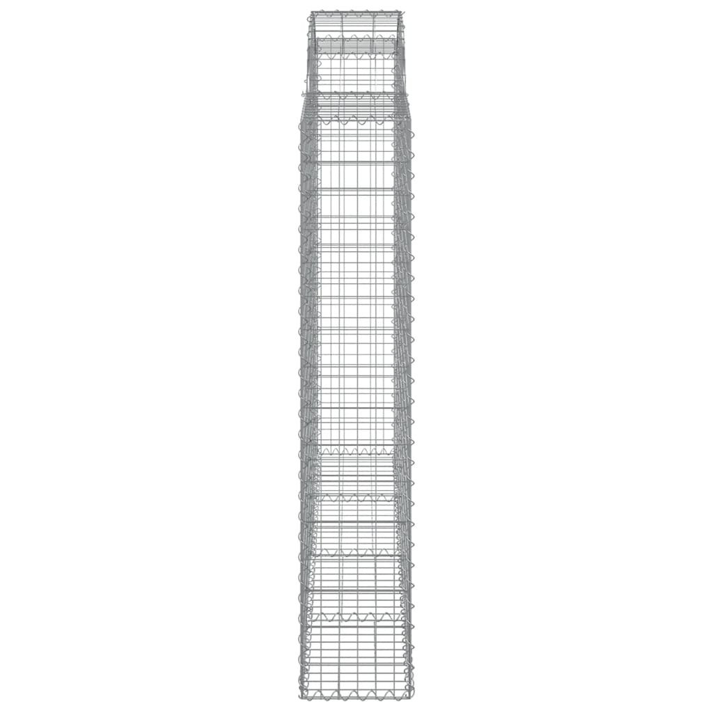 Arched Gabion Baskets 2 pcs 200x30x160/180 cm Galvanised Iron