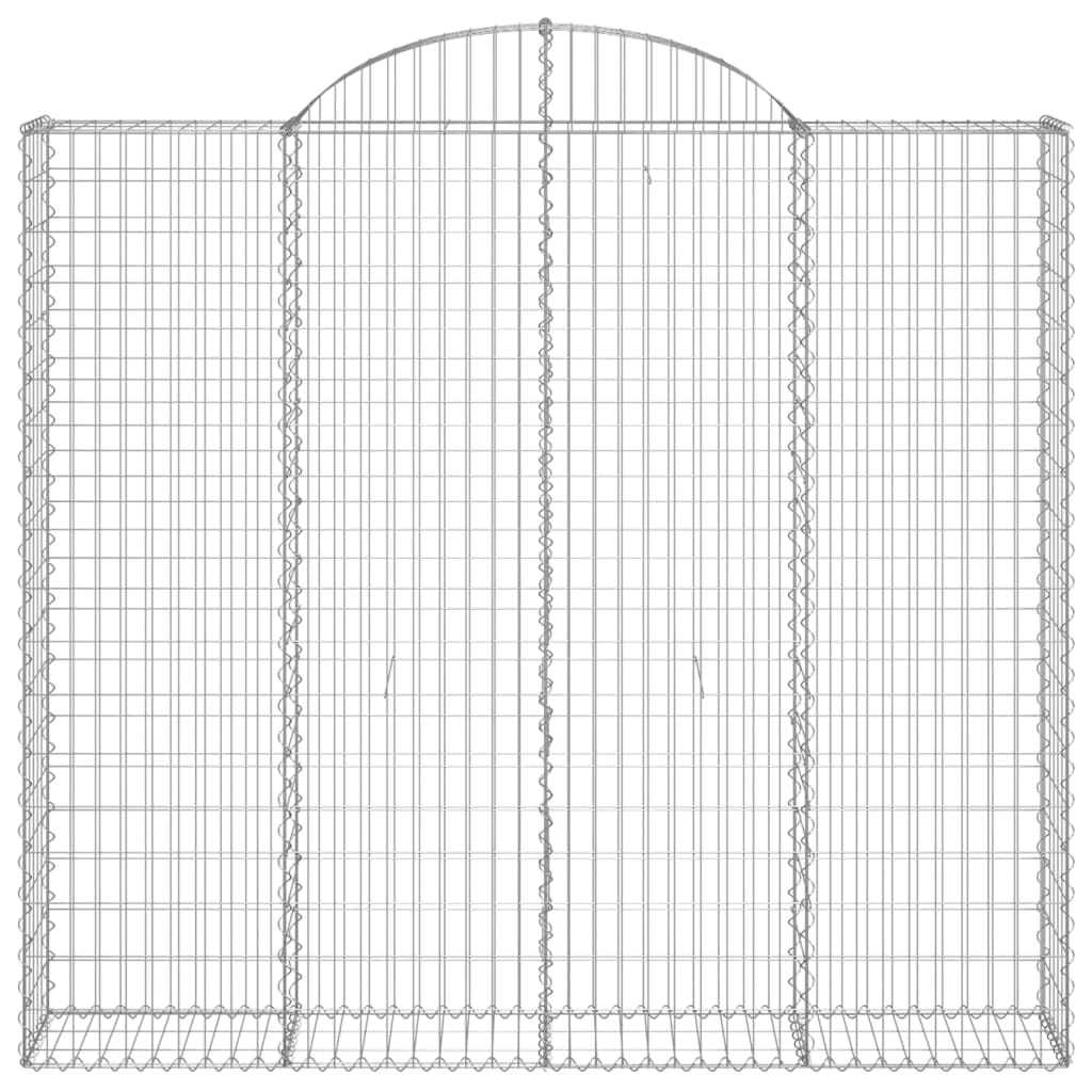 Arched Gabion Baskets 3 pcs 200x30x180/200 cm Galvanised Iron