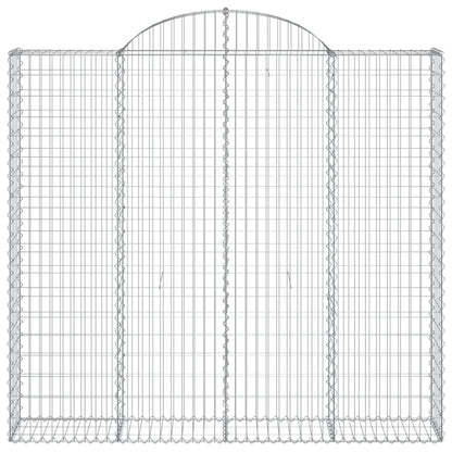 Arched Gabion Baskets 3 pcs 200x30x180/200 cm Galvanised Iron