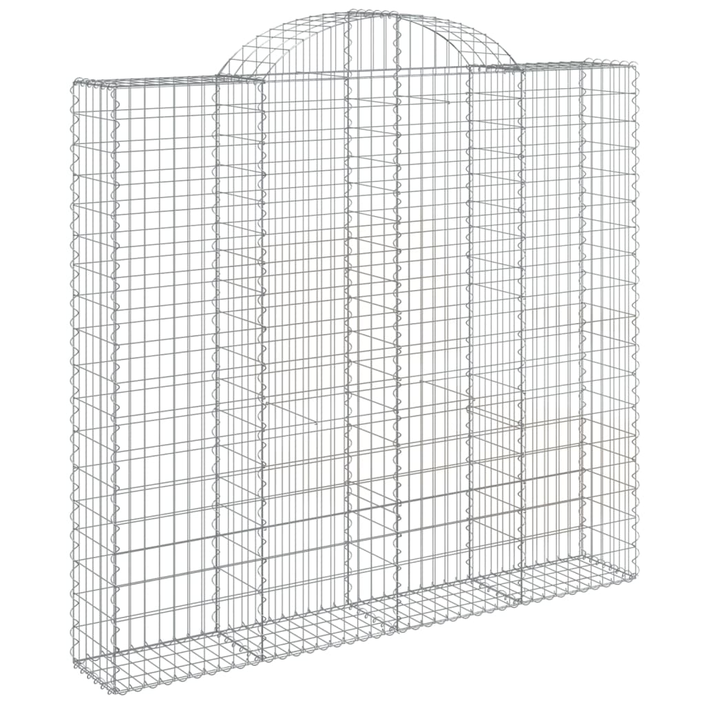 Arched Gabion Baskets 5 pcs 200x30x180/200 cm Galvanised Iron