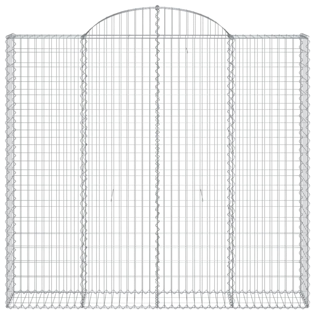 Arched Gabion Baskets 7 pcs 200x30x180/200 cm Galvanised Iron