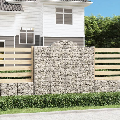 Arched Gabion Baskets 7 pcs 200x30x180/200 cm Galvanised Iron