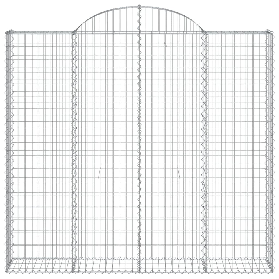 Arched Gabion Baskets 9 pcs 200x30x180/200 cm Galvanised Iron