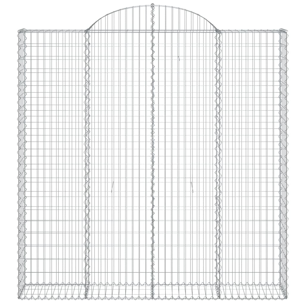 Arched Gabion Baskets 3 pcs 200x30x200/220 cm Galvanised Iron