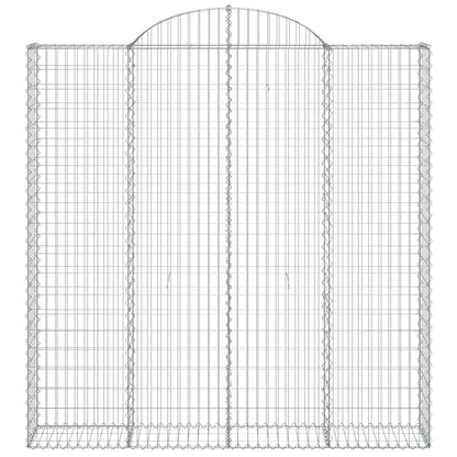 Arched Gabion Baskets 4 pcs 200x30x200/220 cm Galvanised Iron
