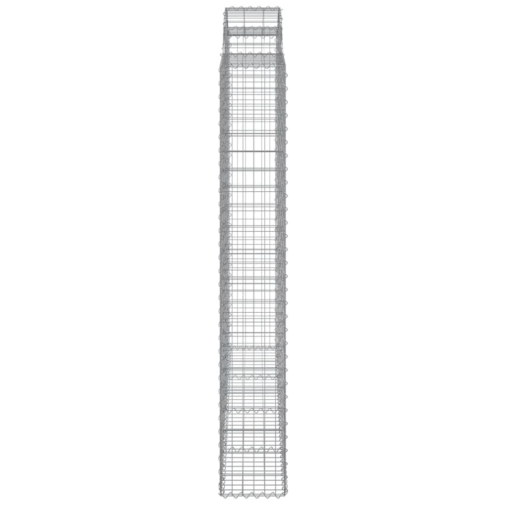 Arched Gabion Baskets 4 pcs 200x30x200/220 cm Galvanised Iron
