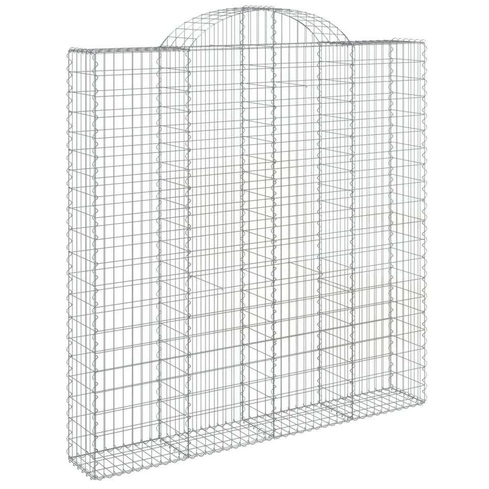 Arched Gabion Baskets 8 pcs 200x30x200/220 cm Galvanised Iron