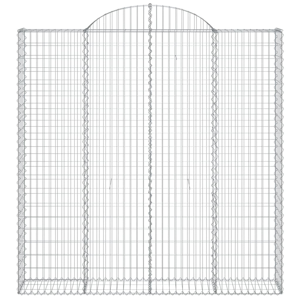 Arched Gabion Baskets 8 pcs 200x30x200/220 cm Galvanised Iron