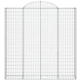 Arched Gabion Baskets 8 pcs 200x30x200/220 cm Galvanised Iron