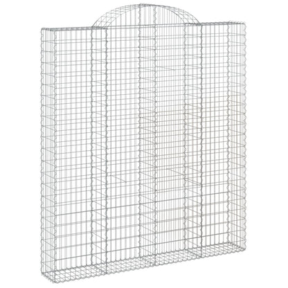 Arched Gabion Baskets 3 pcs 200x30x220/240 cm Galvanised Iron
