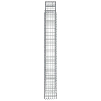 Arched Gabion Baskets 4 pcs 200x30x220/240 cm Galvanised Iron