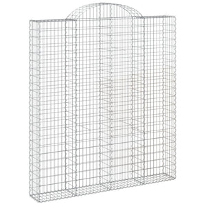 Arched Gabion Baskets 7 pcs 200x30x220/240 cm Galvanised Iron