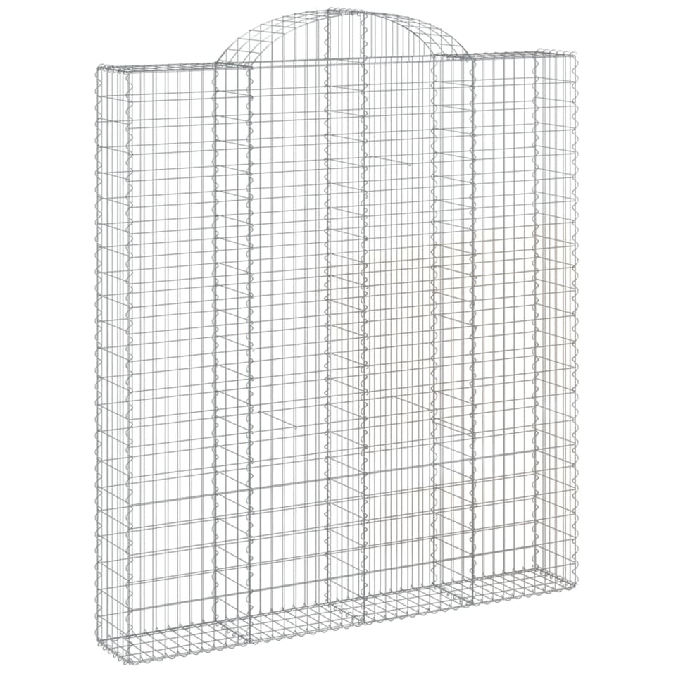 Arched Gabion Baskets 7 pcs 200x30x220/240 cm Galvanised Iron