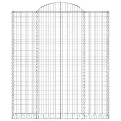 Arched Gabion Baskets 7 pcs 200x30x220/240 cm Galvanised Iron