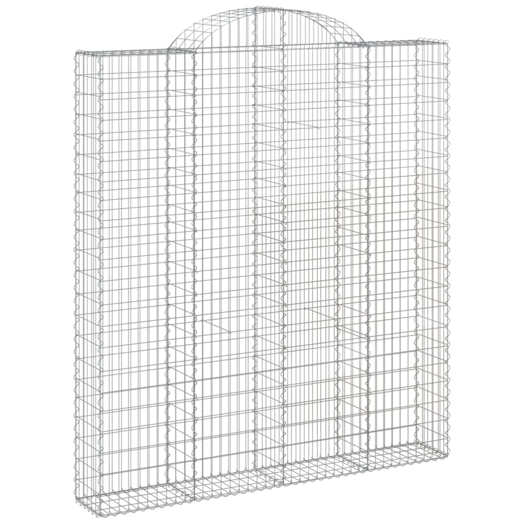 Arched Gabion Baskets 8 pcs 200x30x220/240 cm Galvanised Iron