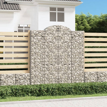 Arched Gabion Baskets 8 pcs 200x30x220/240 cm Galvanised Iron
