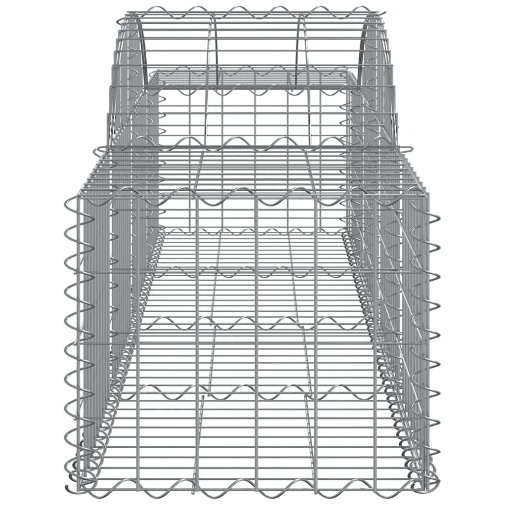 Arched Gabion Baskets 3 pcs 200x50x40/60 cm Galvanised Iron