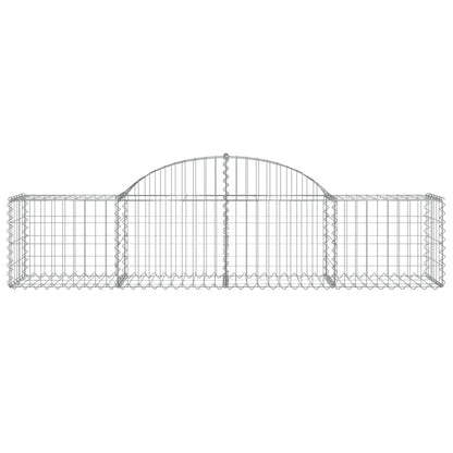 Arched Gabion Baskets 5 pcs 200x50x40/60 cm Galvanised Iron