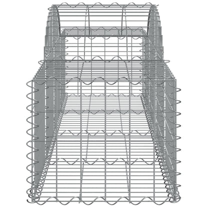Arched Gabion Baskets 7 pcs 200x50x40/60 cm Galvanised Iron
