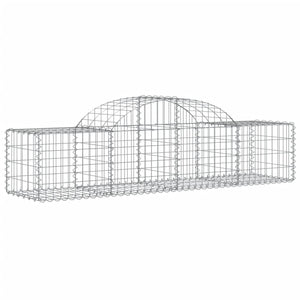 Arched Gabion Baskets 9 pcs 200x50x40/60 cm Galvanised Iron