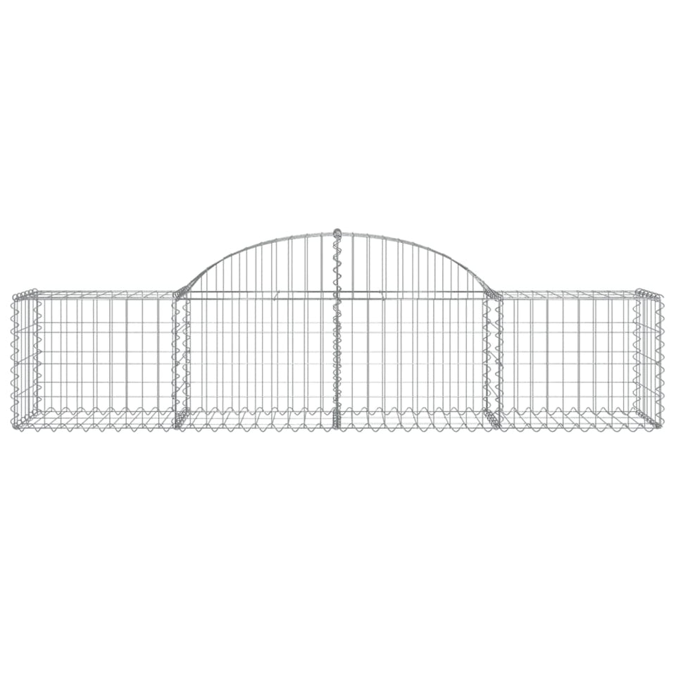 Arched Gabion Baskets 9 pcs 200x50x40/60 cm Galvanised Iron