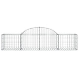 Arched Gabion Baskets 9 pcs 200x50x40/60 cm Galvanised Iron