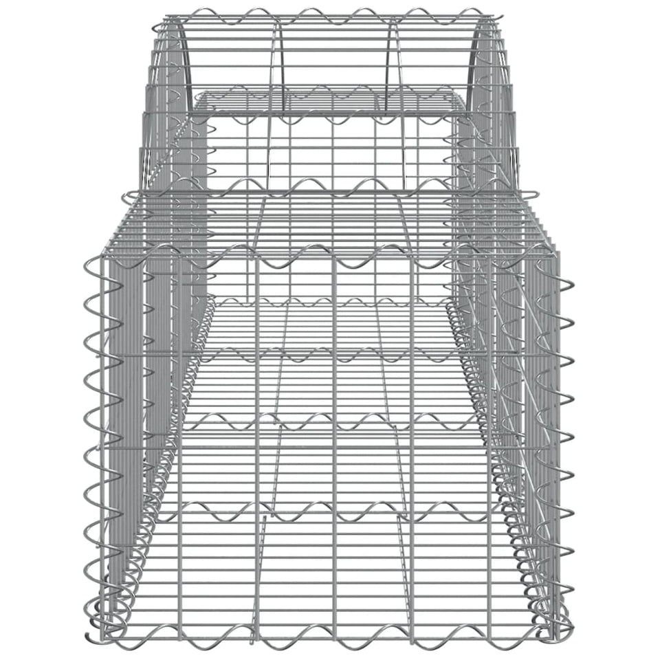 Arched Gabion Baskets 9 pcs 200x50x40/60 cm Galvanised Iron